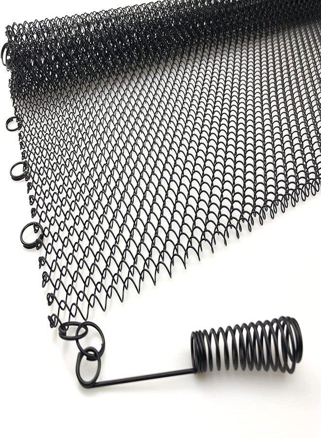 Hi Flame ستارة شبكية للمدفأة من صن شاين كاربنتري، قطعتان. لا يشمل طقم قضيب الستارة (ارتفاع 24 بوصة × عرض 24 بوصة)، أسود - Image 1